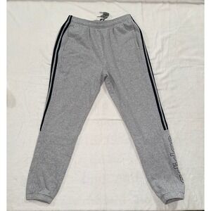 New‎ Men's Large Adidas Gray Sweatpants Tapered Joggers Activewear